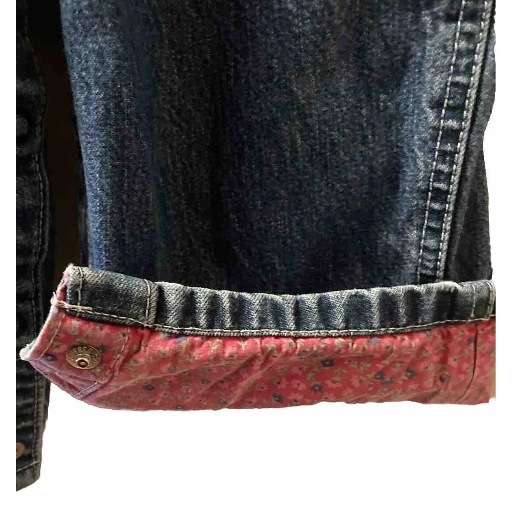 OshKosh Jeans Overalls Bibs SZ 12M Embroidered Bird‎ Cat Apple Pink Lined - Picture 5 of 8